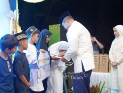 Senyum Nazwa di Safari Ramadan, PT TIMAH Berbagi Kebahagiaan Bersama Anak Yatim dan Piatu di Kabupaten Bangka