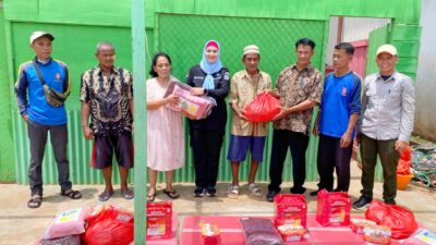 Puting Beliung Terjang Desa Sadai, Wabup Basel Debby Vita Dewi Langsung Salurkan Bantuan